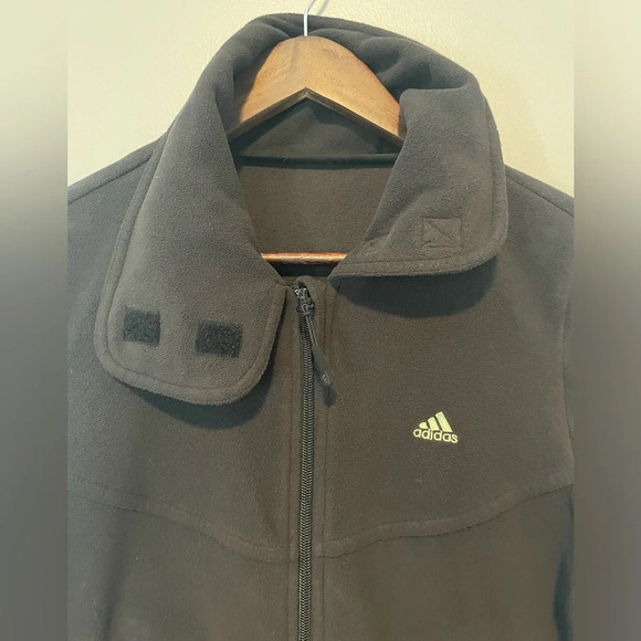 Women’s Adidas fleece zip-up sweater black size XS - Picture 5 of 9